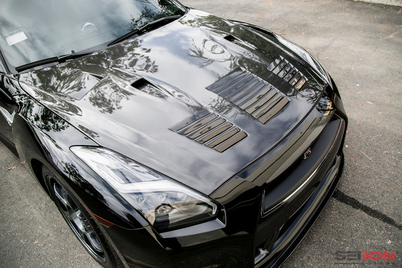 Seibon Nissan GT-R Carbon Fiber Hood (GTII-style) - HD0910NSGTR-GTII