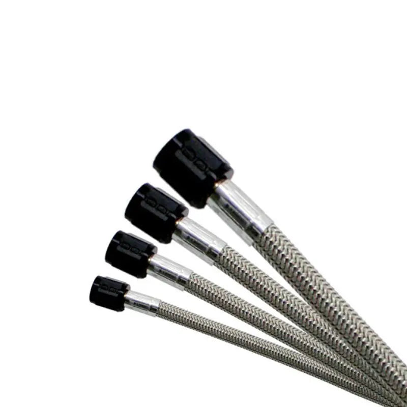 Nitrous Express 8AN (12in) SS Braided Hose (Black Ends) - 12812