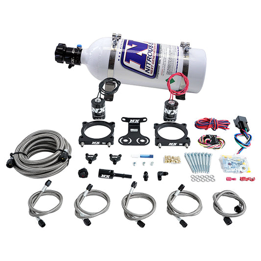 Nitrous Express 2024+ 5.0L Mustang Dual Throttle Body Plate System - 5 lb Bottle - 20964-05