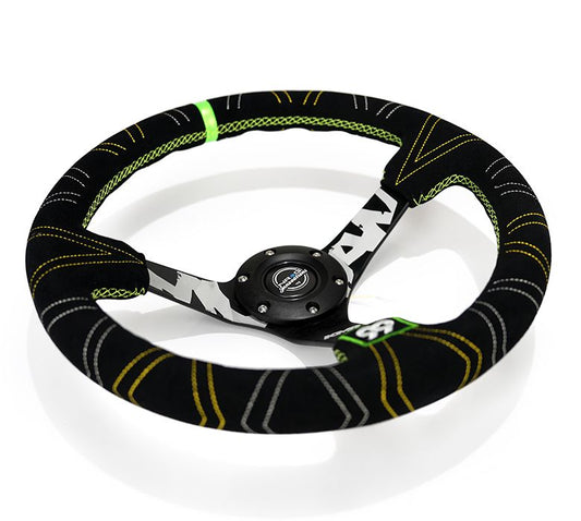 NRG Reinforced Steering Wheel (75mm Deep)  - Kyle Mohan Edition - RST-036MB-S-KMR1