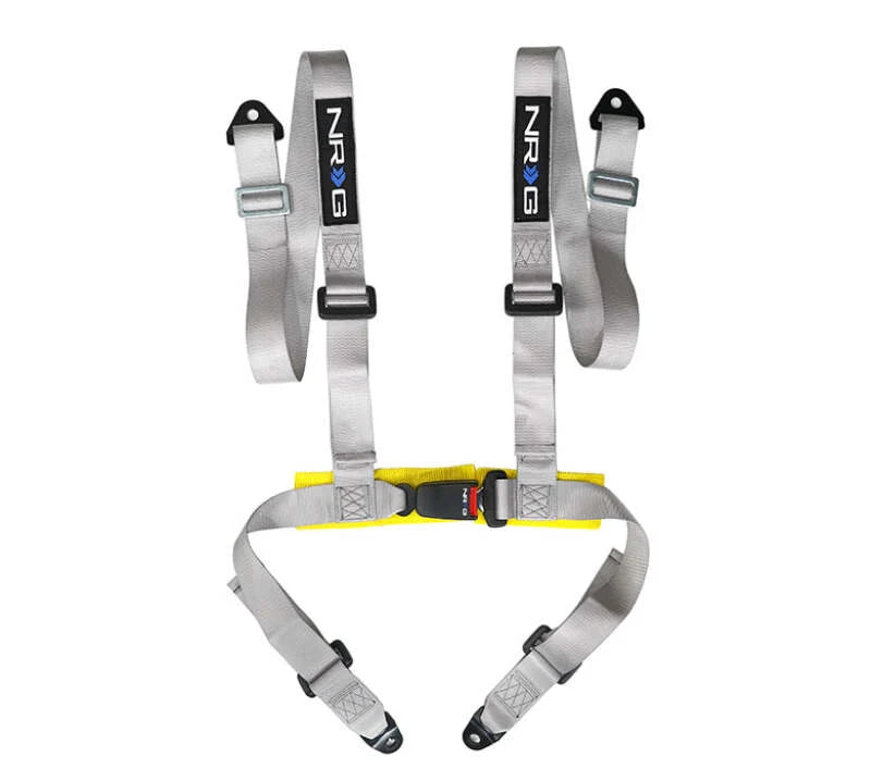 NRG Innovations 4-Point Racing Harness - Silver – SBH-4PC-SSL