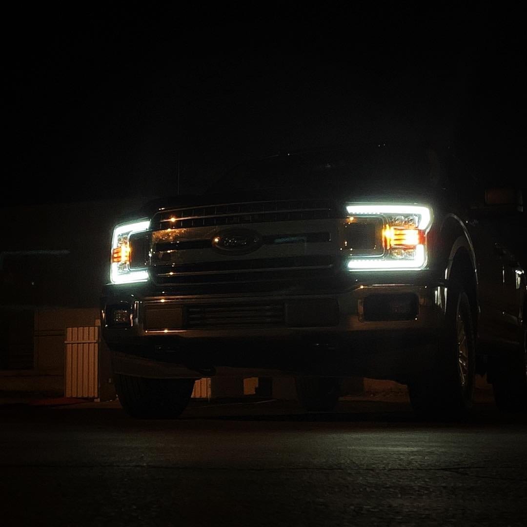 AlphaRex 18-20 Ford F150 NOVA-Series LED Projector Headlights Black - 880182 AlphaRex