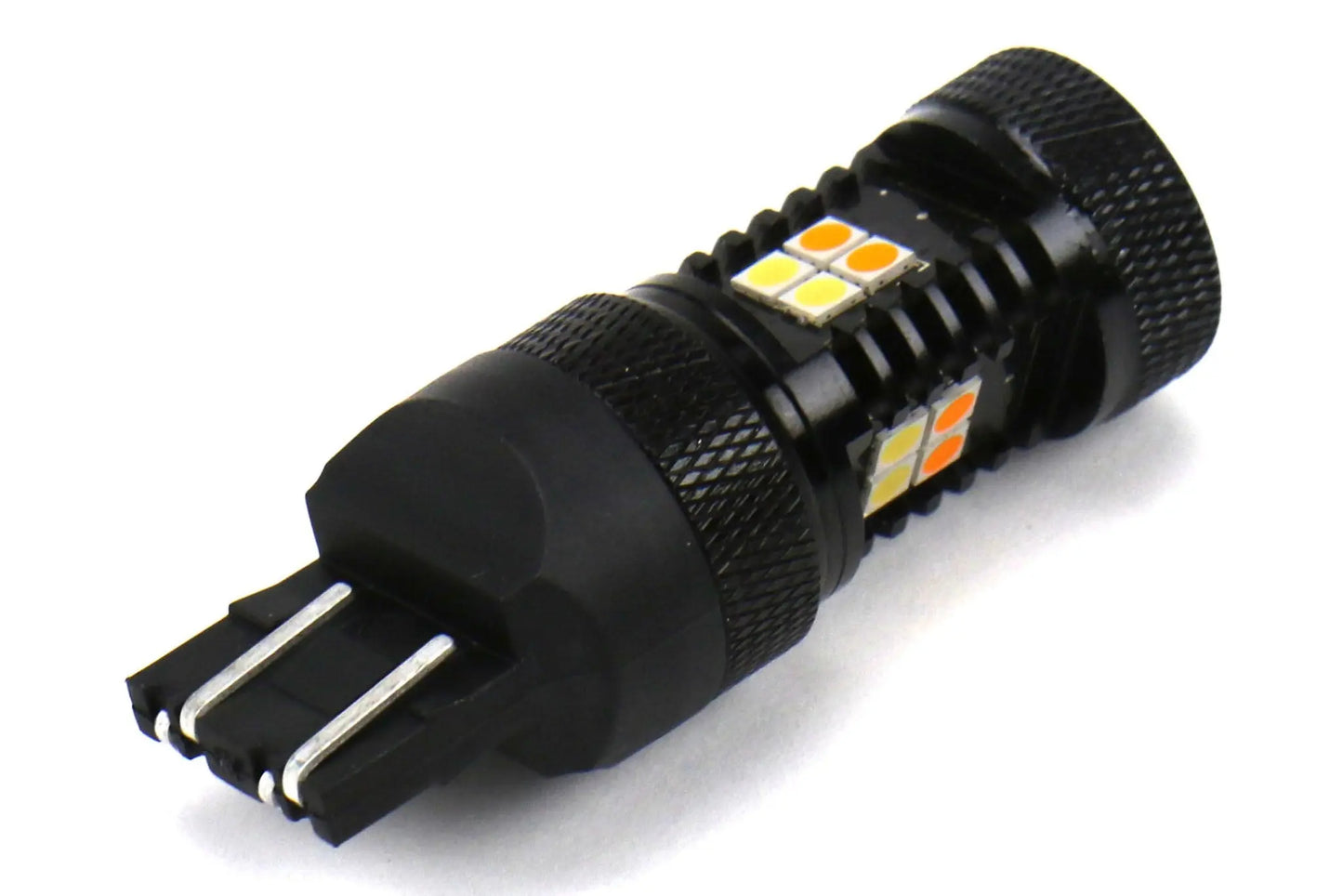 OLM 7443 switchback LED bulb with amber turn signal and white parking light