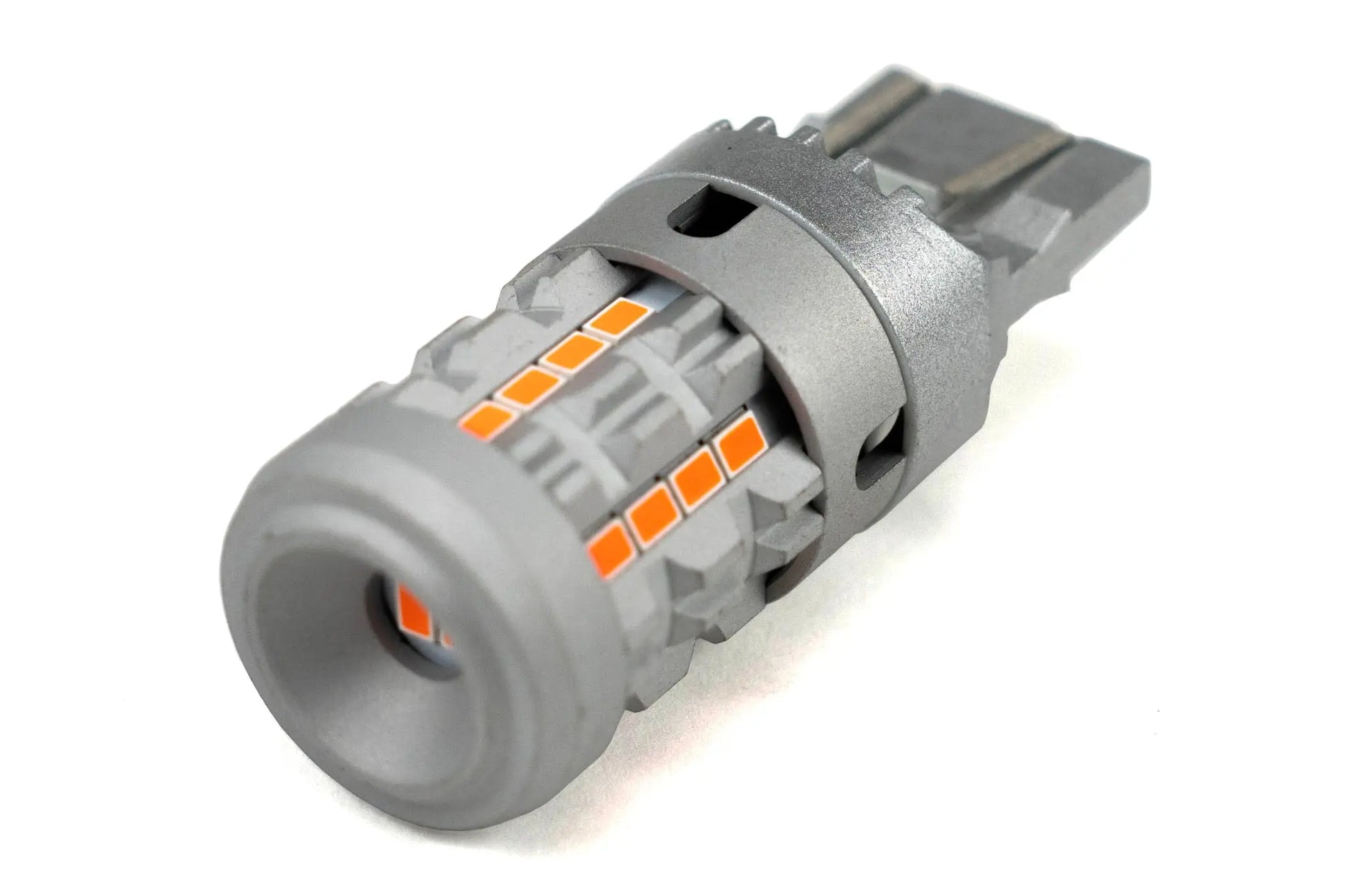 OLM A-Series 7443 red LED bulb with aluminum chassis