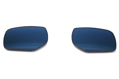 OLM blue heated wide angle side mirrors for 2014-2018 Subaru Forester without turn signals