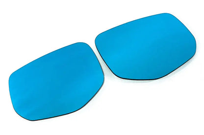 OLM blue wide angle convex mirrors with turn signals and defrosters for 2022-2026 WRX