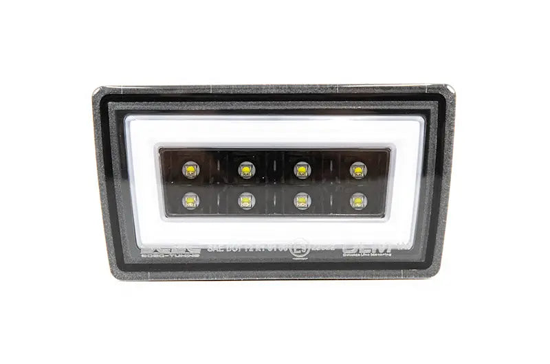 OLM F1 NB+R V2 clear lens gloss black base white bar rear fog light for 2015-2021 WRX