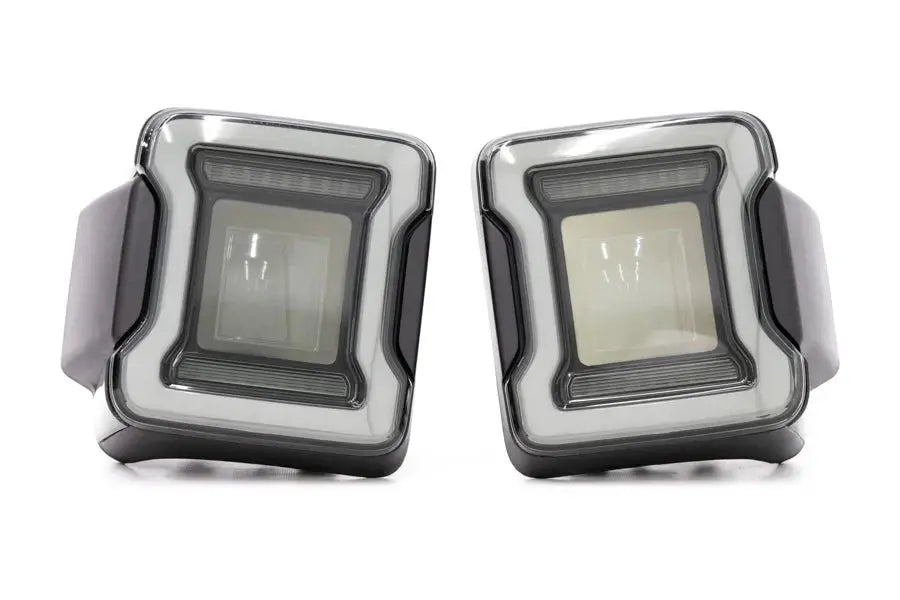 OLM OE+ smoked LED taillights for Wrangler JL