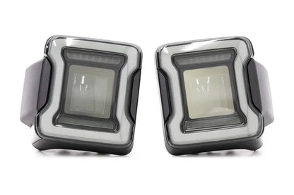 OLM OE+ smoked LED taillights for Wrangler JL