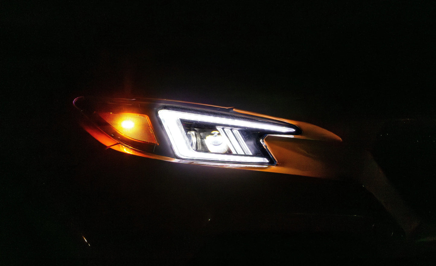 OLM Sokudo LED headlights for 2022-2026 Subaru WRX with switchable white amber DRL