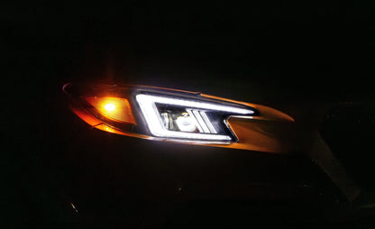 OLM Sokudo LED headlights for 2022-2026 Subaru WRX with switchable white amber DRL