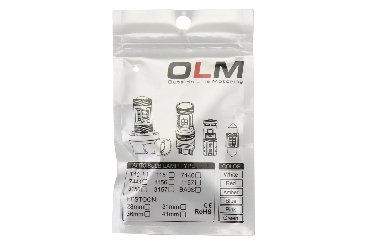 OLM T10 194 168 white LED bulb for interior and exterior vehicle lighting