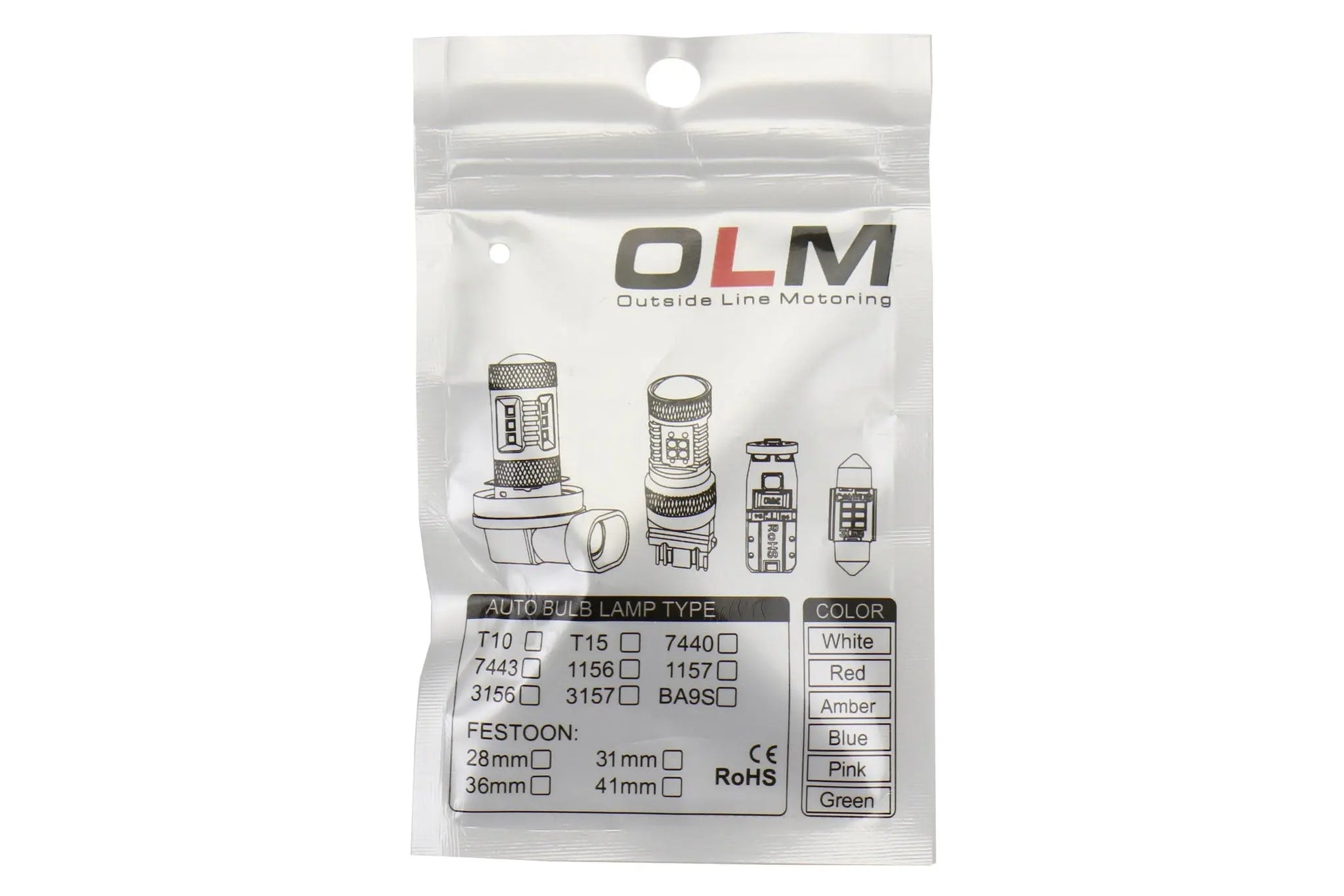 OLM T10 194 168 white LED bulb for interior and exterior vehicle lighting