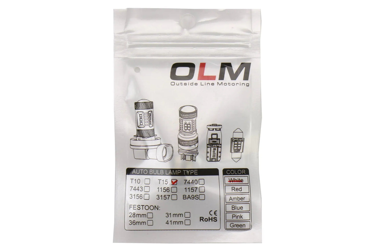 OLM T15 White LED Bulb for Interior Exterior Lighting - OLMOLM-T15-WH-1