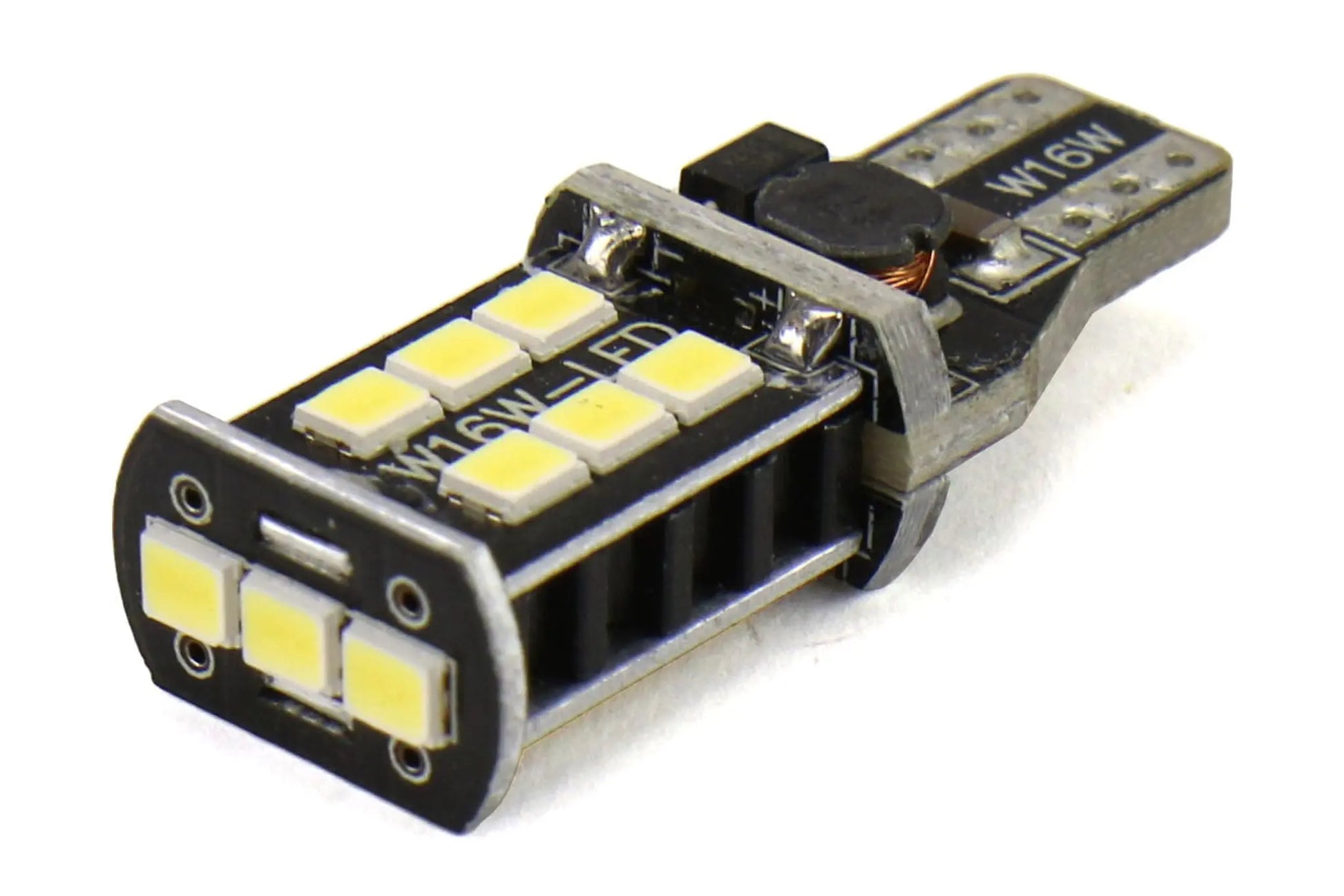OLM T15 white LED bulb for interior and exterior vehicle lighting