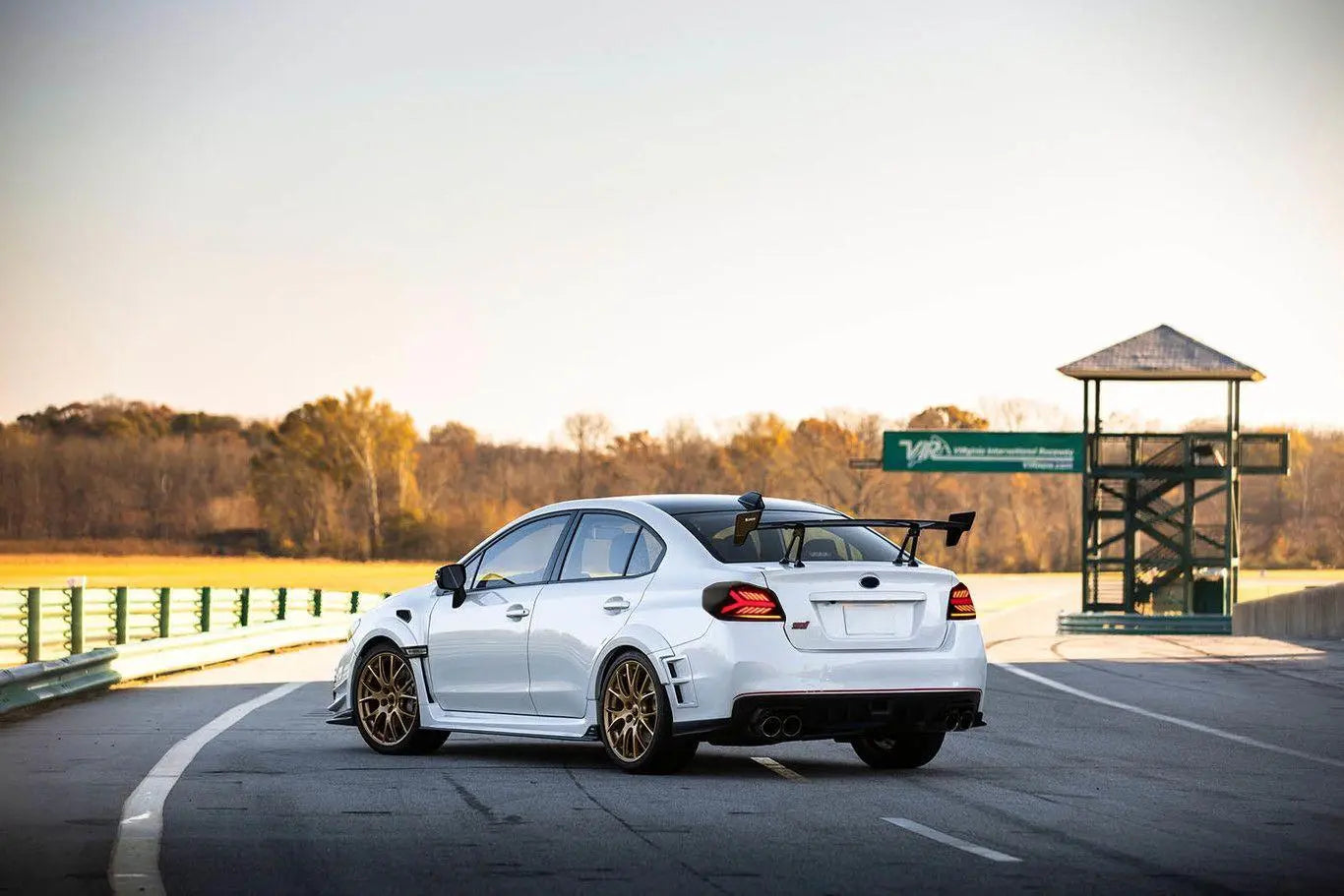 OLM Y-Spec LED taillights clear lens white optic for 2015-2021 Subaru WRX and STI