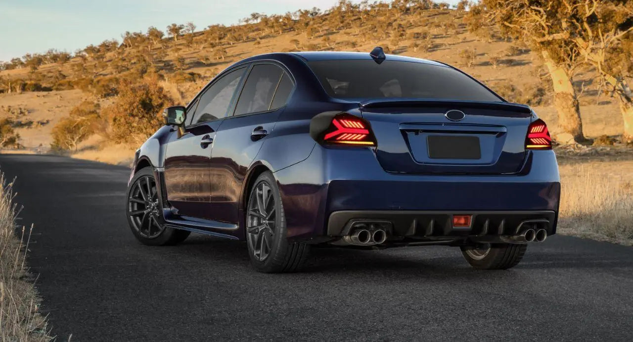 OLM Y-Spec LED taillights clear lens white optic for 2015-2021 Subaru WRX and STI