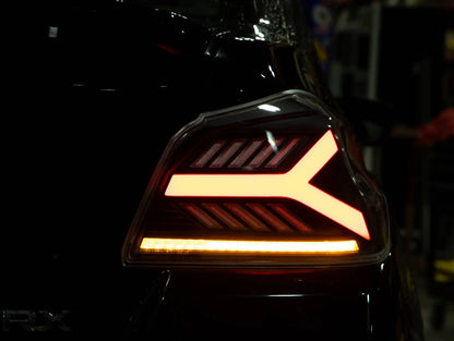 OLM Y-Spec LED taillights clear lens white optic for 2015-2021 Subaru WRX and STI