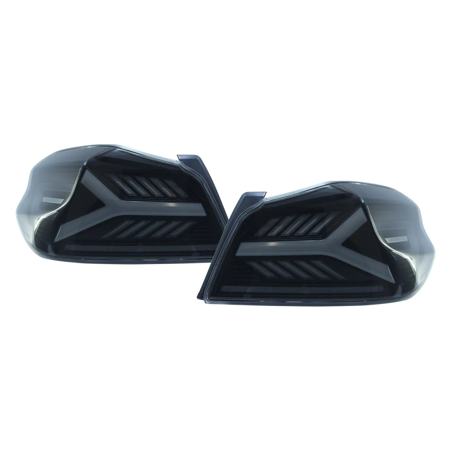OLM Y-Spec LED taillights smoke lens white optic for 2015-2021 Subaru WRX and STI