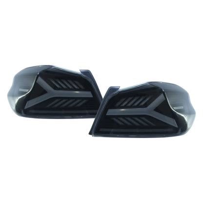 OLM Y-Spec LED taillights smoke lens white optic for 2015-2021 Subaru WRX and STI