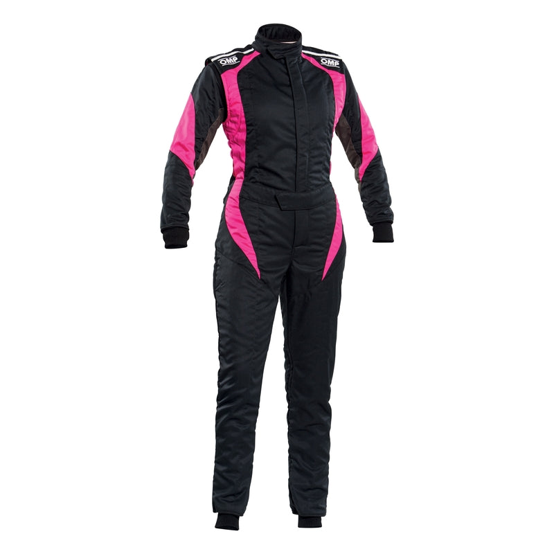 OMP First Elle women's racing suit in Black/Fuchsia, size 40, part IA0-1854-B02-277-40