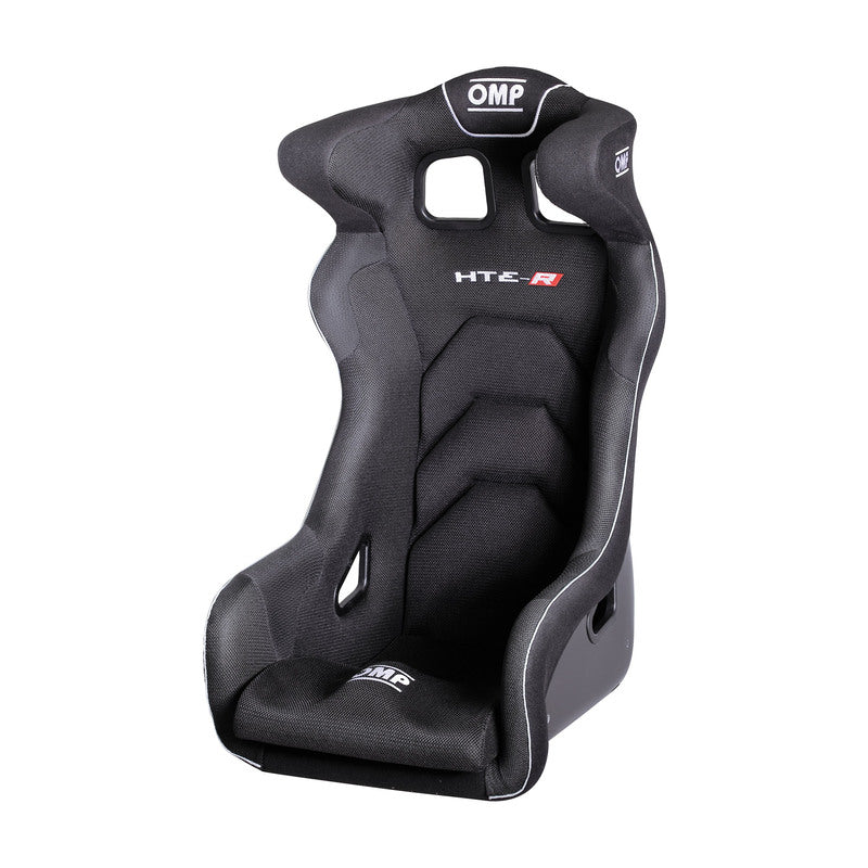 OMP HTE fiberglass racing seat in black, FIA 8855-1999 approved, part HA0-0772-B01-071