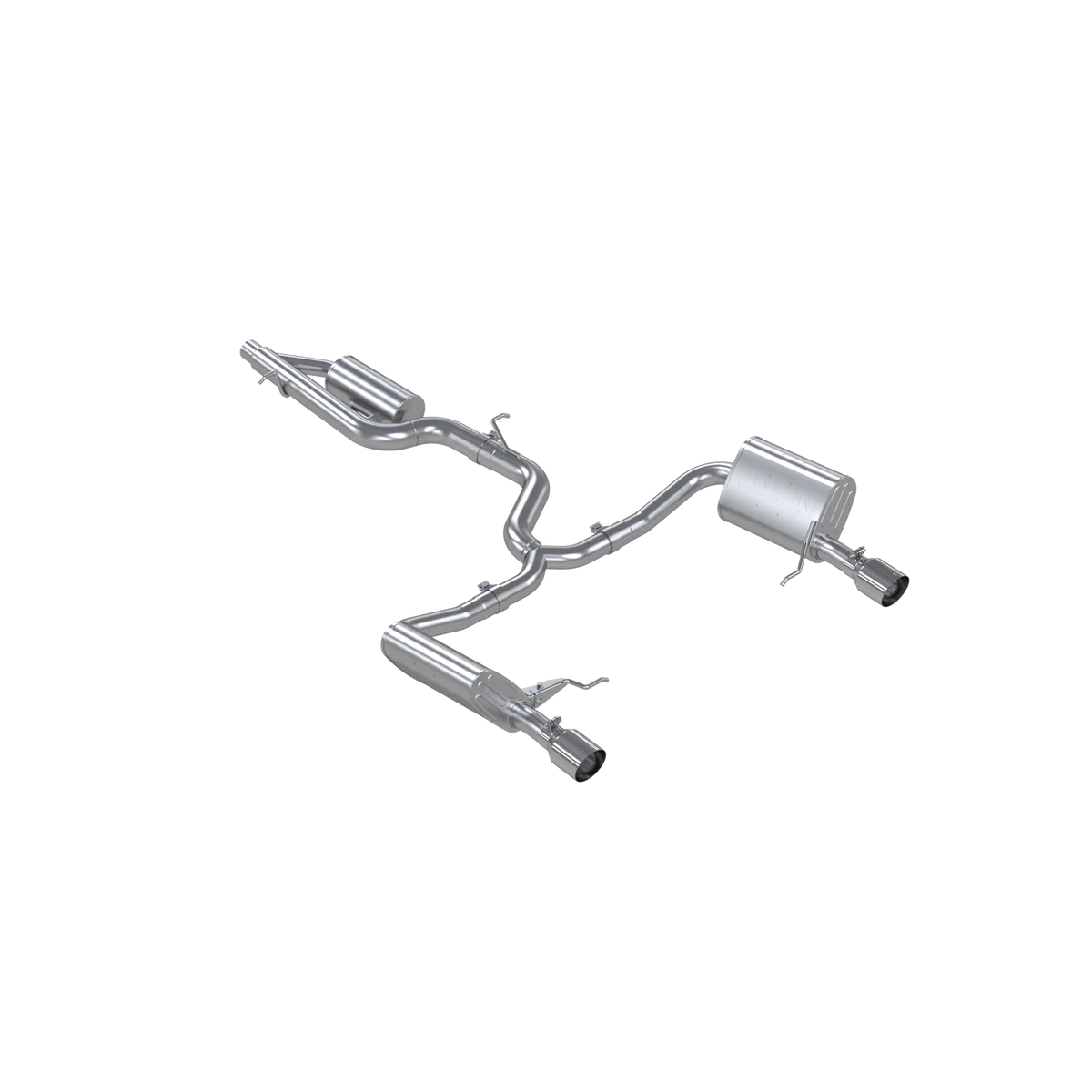 MBRP 17-19 VW Golf Sportwagen/Alltrack 1.8T T304SS 3in Cat-Back 2.5in Dual Split Rear w/ SS Tips MBRP