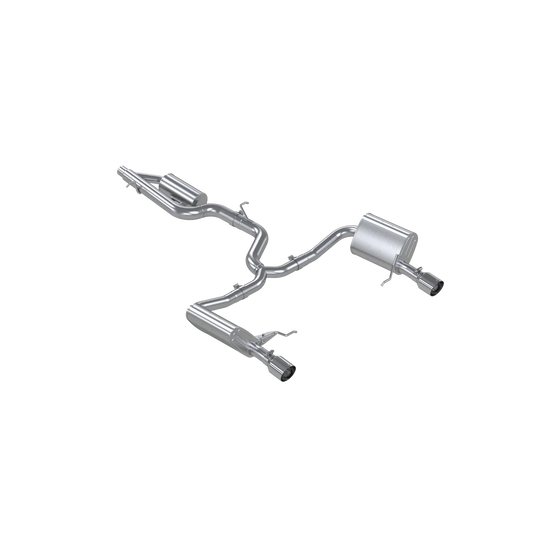 MBRP 17-19 VW Golf Sportwagen/Alltrack 1.8T T304SS 3in Cat-Back 2.5in Dual Split Rear w/ SS Tips MBRP