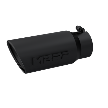 MBRP 4" Inlet 5" Outlet Angled Rolled Black Finish Exhaust Tip T5051BLK MBRP