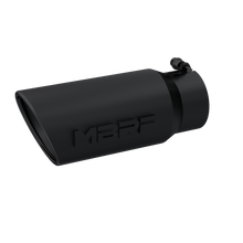 Load image into Gallery viewer, MBRP 4&quot; Inlet 5&quot; Outlet Angled Rolled Black Finish Exhaust Tip T5051BLK