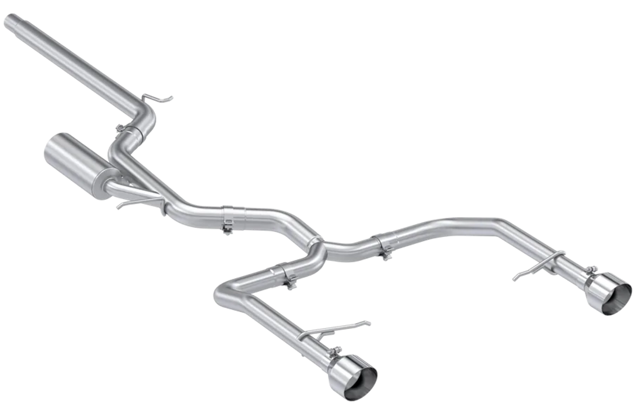 MBRP 3" Cat-Back, 2022-2023 Volkswagen Jetta GLI 2.0 TSI, T304 Stainless Steel, 2.5" Dual Split Rear MBRP