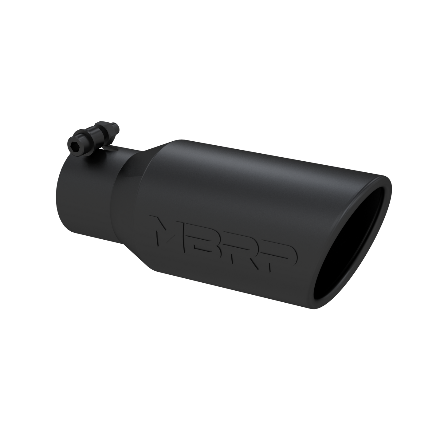MBRP Universal Angled Rolled End Tip 4in OD / 2-3/4in Inlet / 10in Length - Black MBRP