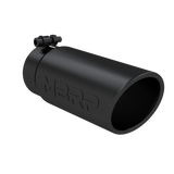 MBRP Universal Tip 4 O.D. Angled Rolled End 3.5 inlet 10 length- Black Finish - T5112BLK