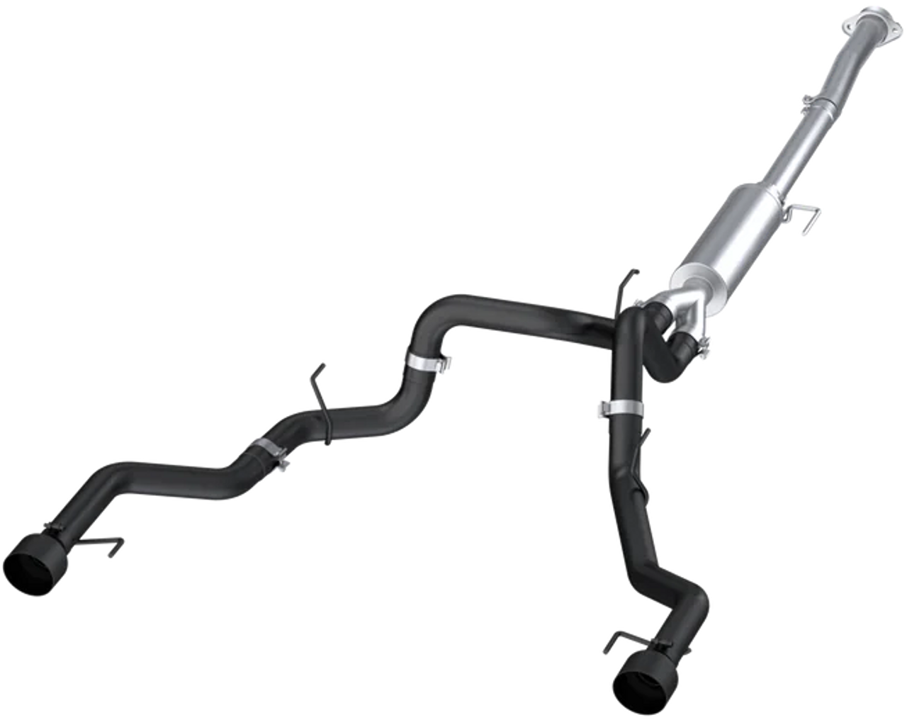 MBRP 3" Cat-Back, Dual Split Rear, 2021-2023 Ford F-150 / F-150 Tremor 3.5L EcoBoost, 5.0L, Aluminized Steel w/ Black Tips MBRP