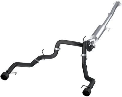 MBRP 3" Cat-Back, Dual Split Rear, 2021-2023 Ford F-150 / F-150 Tremor 3.5L EcoBoost, 5.0L, Aluminized Steel w/ Black Tips MBRP