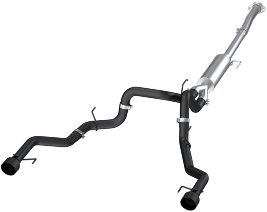 MBRP 3" Cat-Back, Dual Split Rear, 2021-2023 Ford F-150 / F-150 Tremor 3.5L EcoBoost, 5.0L, Aluminized Steel w/ Black Tips MBRP