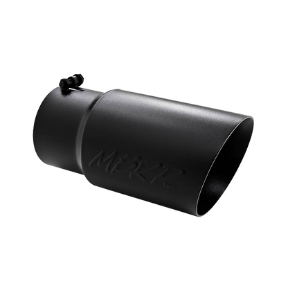 MBRP Universal Tip 6 O.D. Dual Wall Angled 5 inlet 12 length - Black Finish T5074BLK MBRP