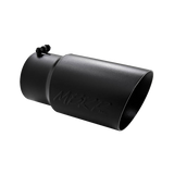 MBRP Universal Tip 6 O.D. Dual Wall Angled 5 inlet 12 length - Black Finish T5074BLK