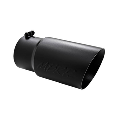 MBRP Universal Tip 6 O.D. Dual Wall Angled 5 inlet 12 length - Black Finish T5074BLK