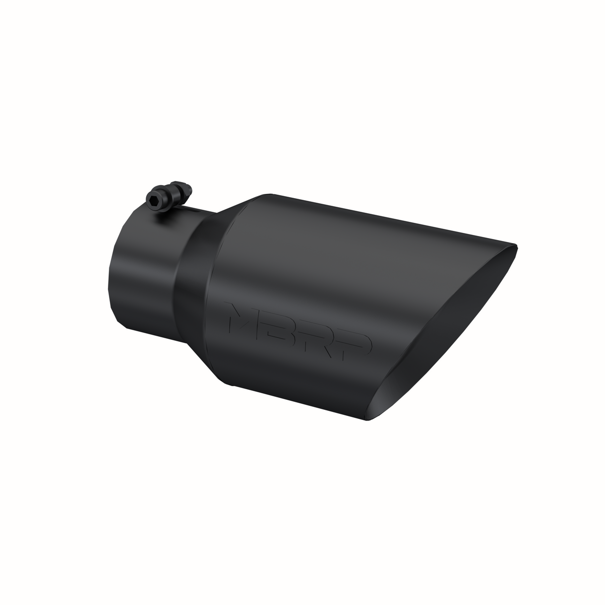 MBRP Universal Tip 6 O.D. Dual Wall Angled 4 inlet 12 length - Black Finish - T5072BLK