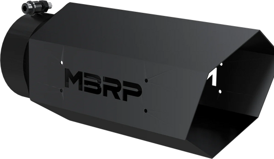 MBRP T5167BLK 4 Inch Hexagon Shaped 16 Inch Assembled Black Series Exhaust Tip - T5167BLK MBRP