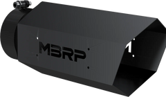 MBRP T5167BLK 4 Inch Hexagon Shaped 16 Inch Assembled Black Series Exhaust Tip - T5167BLK
