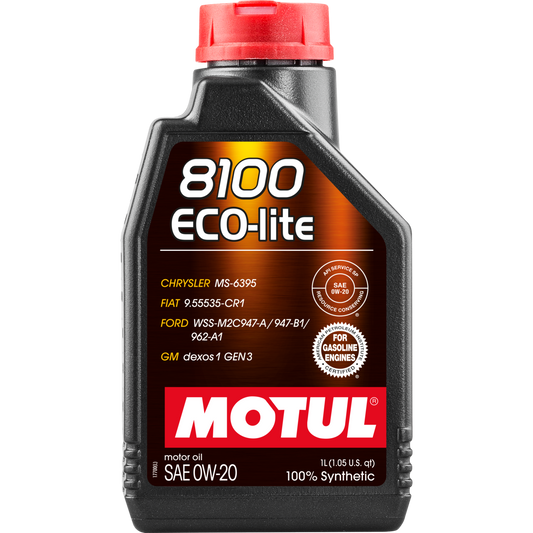Motul 1L Synthetic Engine Oil 8100 Eco-Lite Gen3 0W20