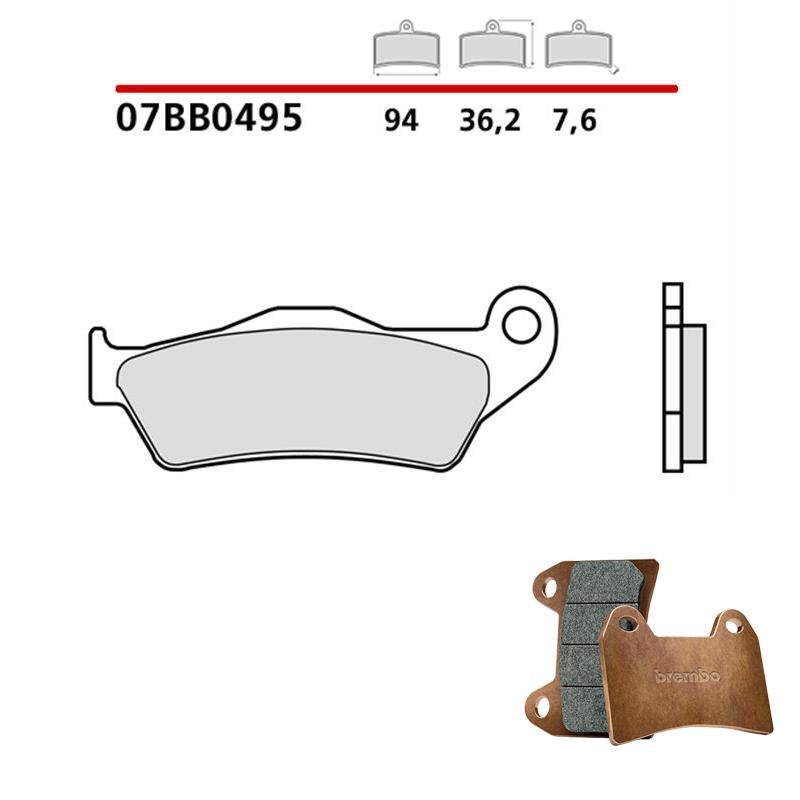 Brembo OE 12-13 Husqvarna CR 65cc Brake Pad - Rear