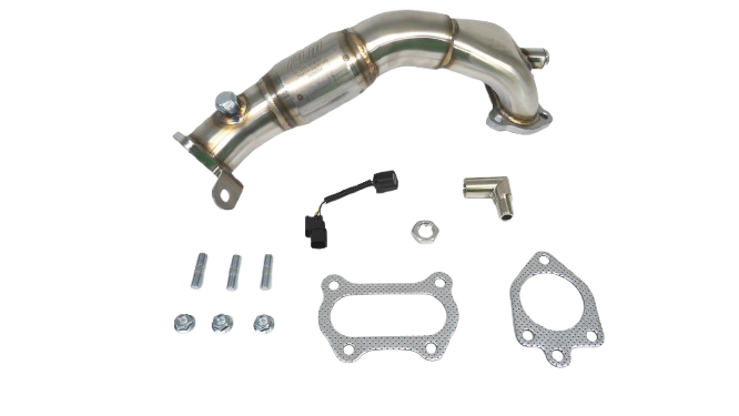 PLM high flow catted downpipe for 2016-2024 Honda Civic 2.0L stainless steel