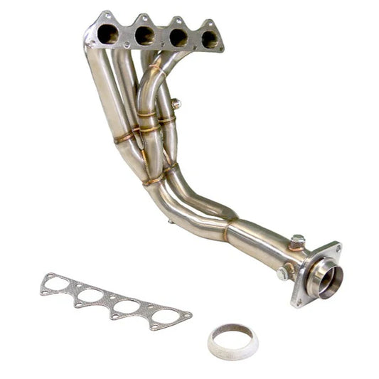 PLM Power Driven D-Series Tri-Y Header for Honda Civic CRX and Del Sol D16 D15 full kit shown gasket, header, donut gasket