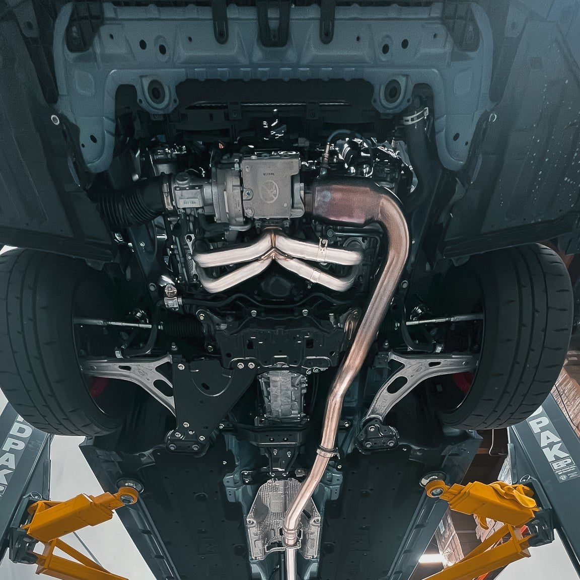 PLM catted J-pipe downpipe for 2022-2026 Subaru WRX VB 6MT privatelabelmfg PLM-SUB-JP-DP-22-CAT
