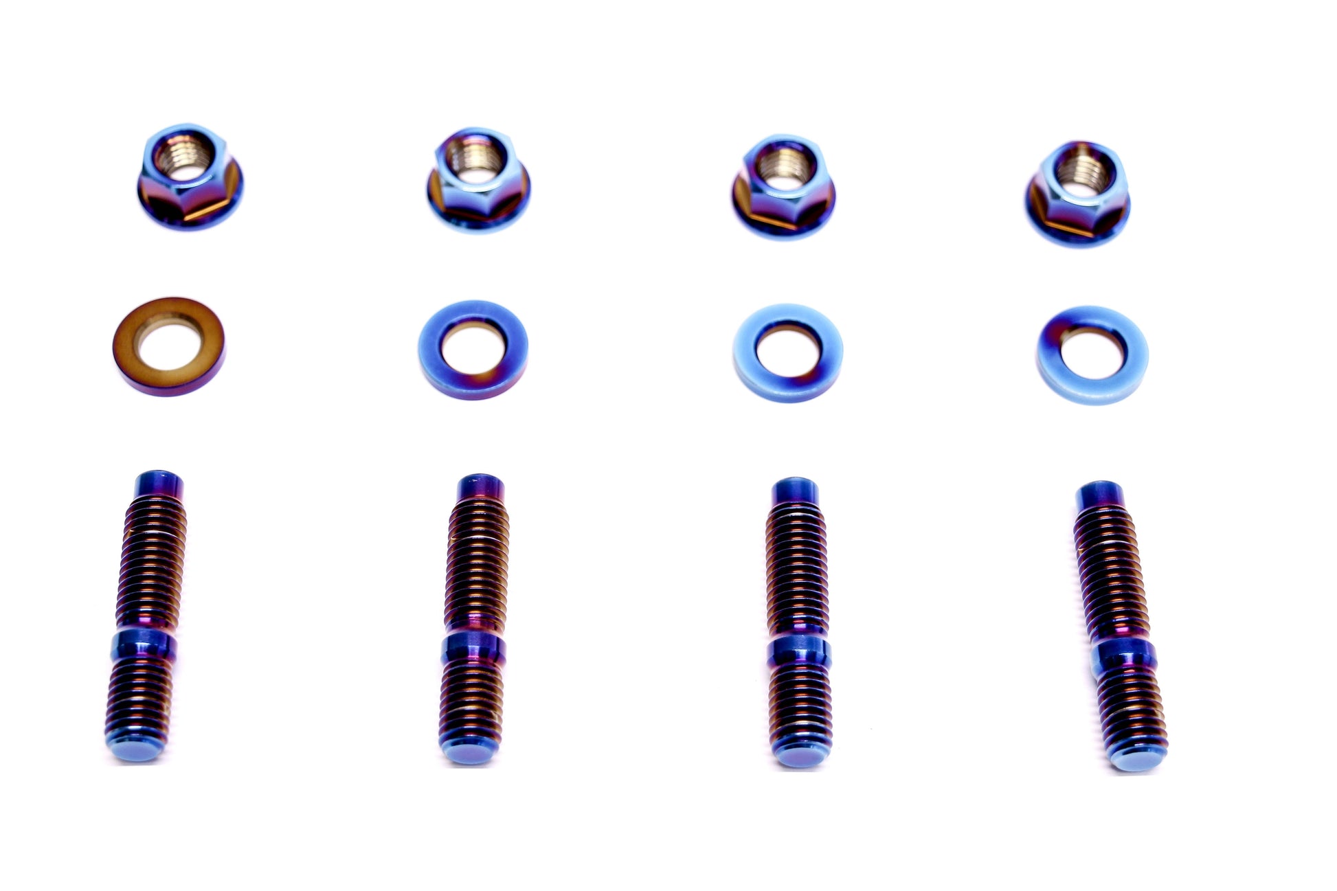 PLM titanium turbo to manifold stud kit M10 x 1.5mm with burnt titanium finish