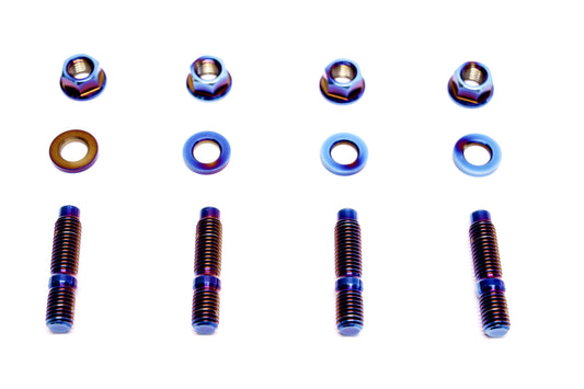 PLM titanium turbo to manifold stud kit M10 x 1.5mm with burnt titanium finish