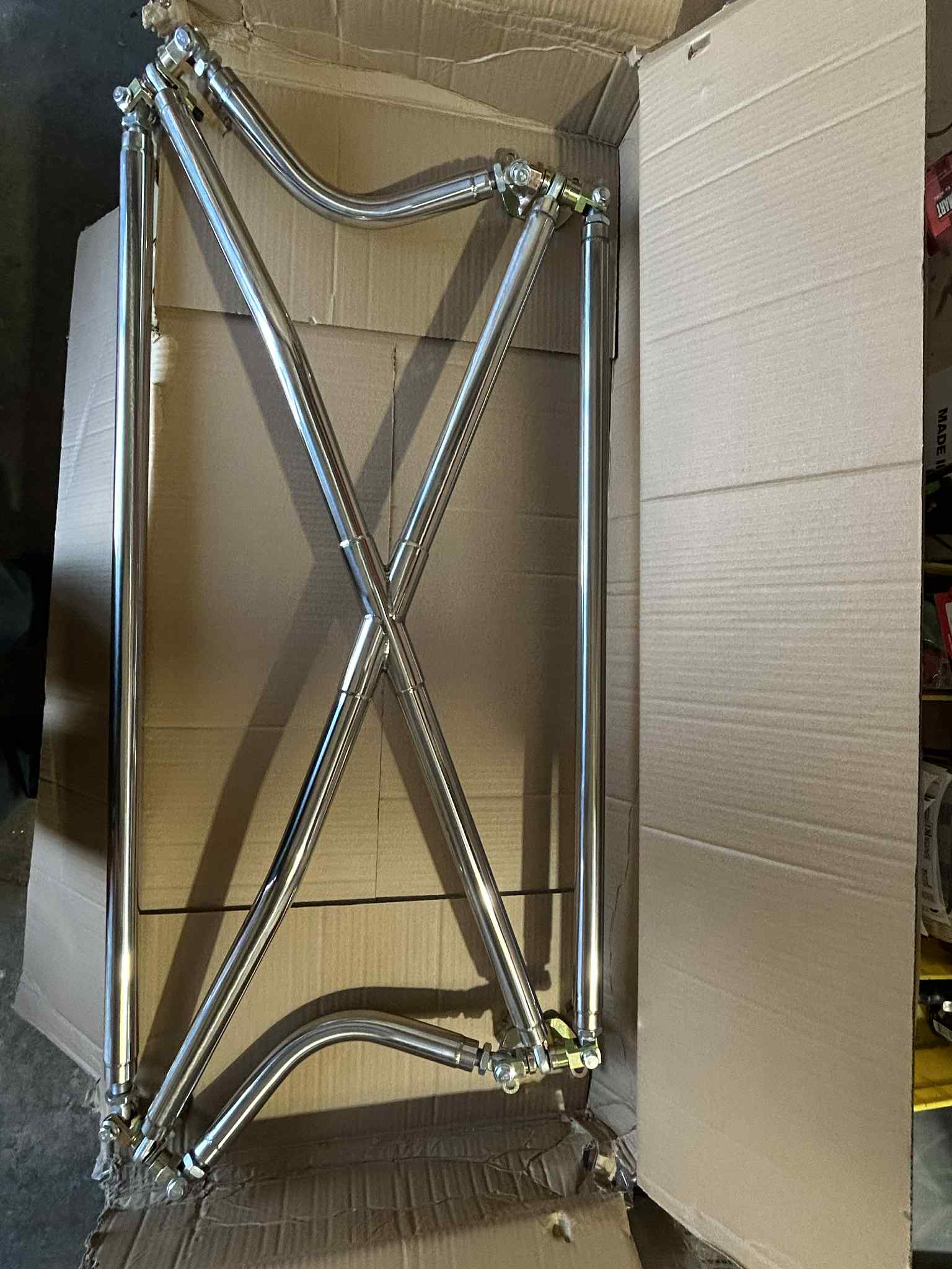 PLM stainless steel X-bar installed in Acura Integra DC2
